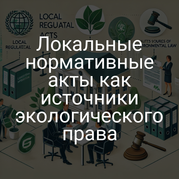 Локальные нормативные акты как источники экологического права