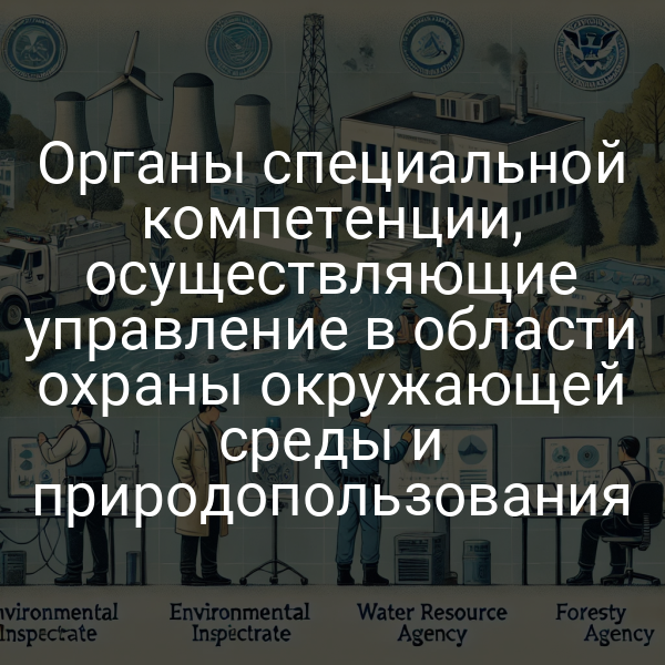 Органы специальной компетенции, осуществляющие управление в области охраны окружающей среды и природопользования