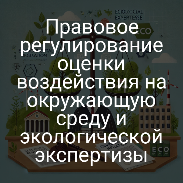 Правовое регулирование оценки воздействия на окружающую среду и экологической экспертизы