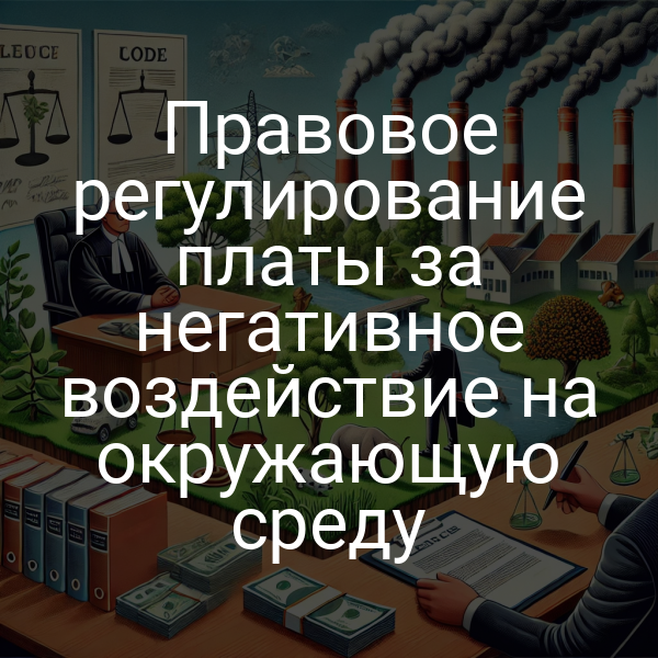 Правовое регулирование платы за негативное воздействие на окружающую среду
