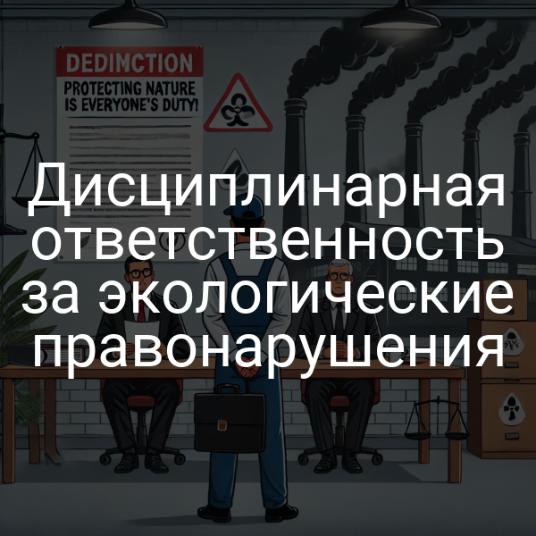 Дисциплинарная ответственность за экологические правонарушения