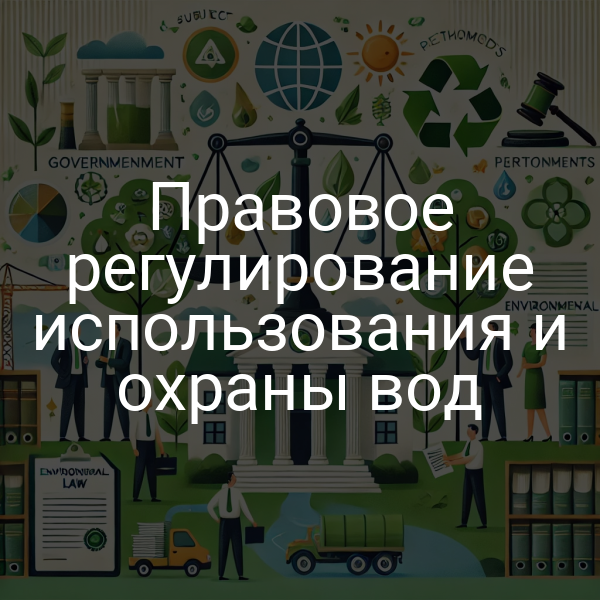 Правовое регулирование использования и охраны вод
