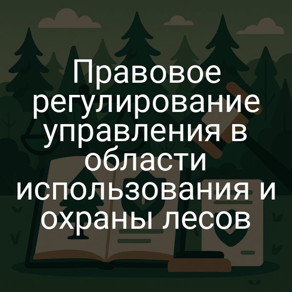 Правовое регулирование управления в области использования и охраны лесов