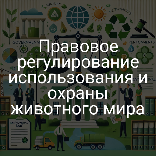 Правовое регулирование использования и охраны животного мира