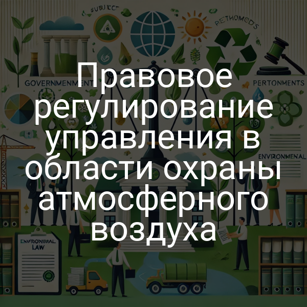 Правовое регулирование управления в области охраны атмосферного воздуха