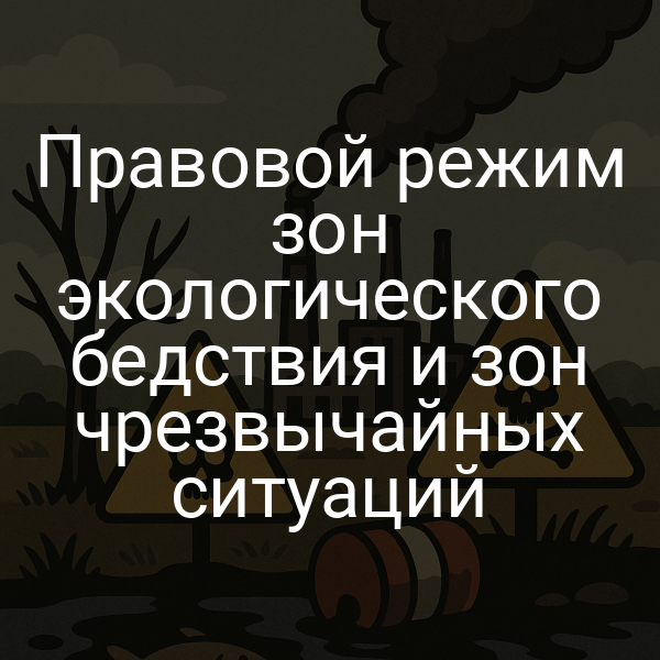 Правовой режим зон экологического бедствия и зон чрезвычайных ситуаций