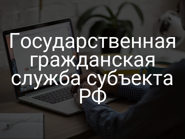 Государственная гражданская служба субъекта РФ