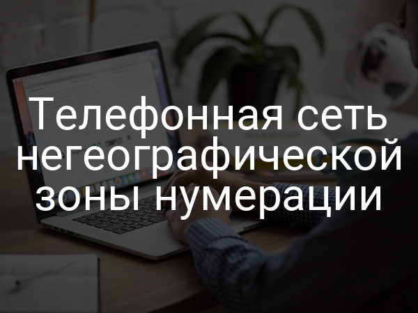 Телефонная сеть негеографической зоны нумерации