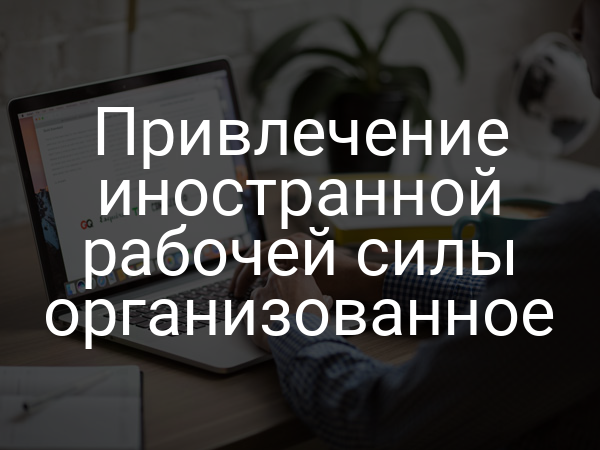Привлечение иностранной рабочей силы организованное