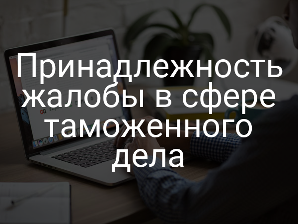 Принадлежность жалобы в сфере таможенного дела