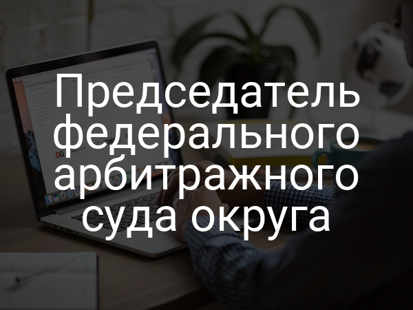 Председатель федерального арбитражного суда округа