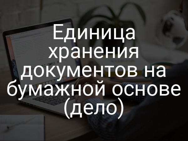 Единица хранения документов на бумажной основе (дело)