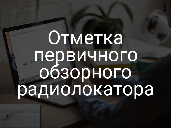 Отметка первичного обзорного радиолокатора