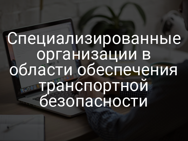 Специализированные организации в области обеспечения транспортной безопасности