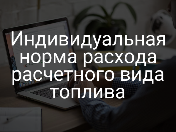 Индивидуальная норма расхода расчетного вида топлива