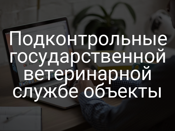 Подконтрольные государственной ветеринарной службе объекты