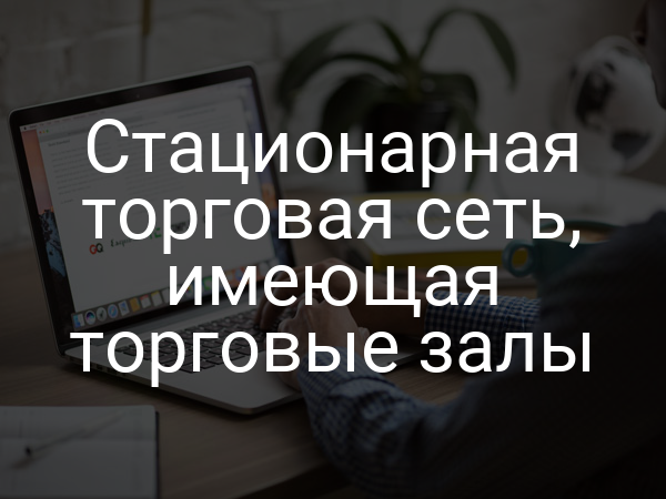 Стационарная торговая сеть, имеющая торговые залы