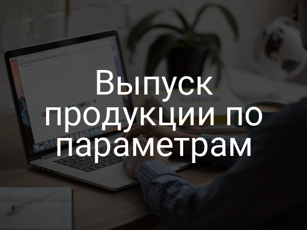 Выпуск продукции по параметрам