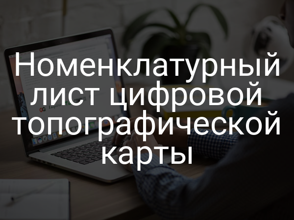 Номенклатурный лист цифровой топографической карты