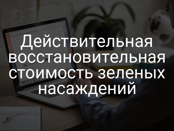 Действительная восстановительная стоимость зеленых насаждений