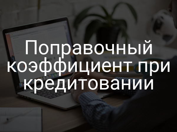 Поправочный коэффициент при кредитовании