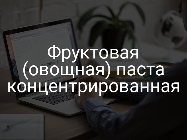 Фруктовая (овощная) паста концентрированная