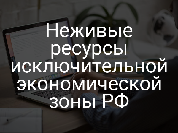 Неживые ресурсы исключительной экономической зоны РФ
