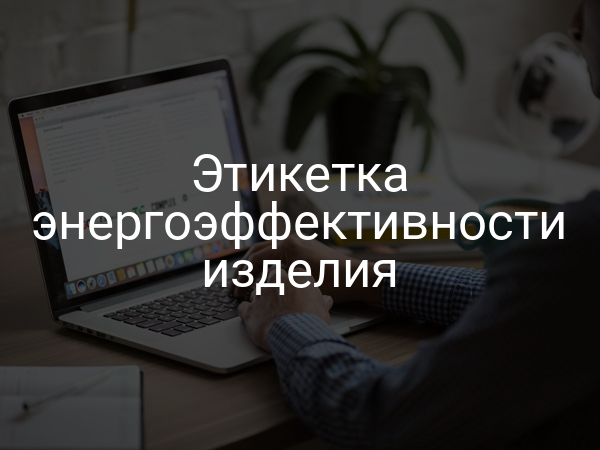 Этикетка энергоэффективности изделия