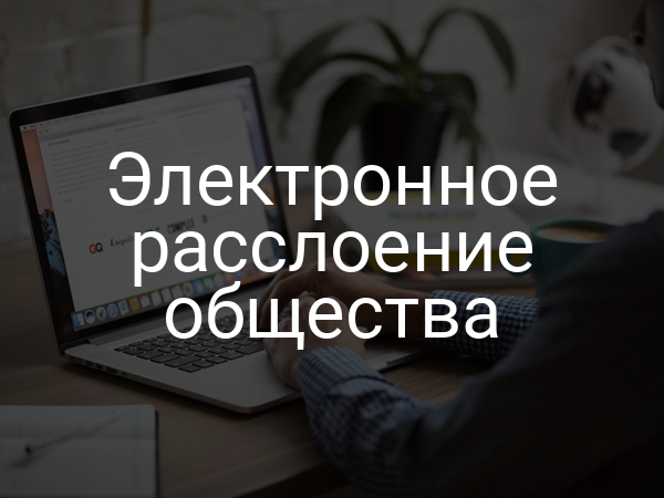 Электронное расслоение общества