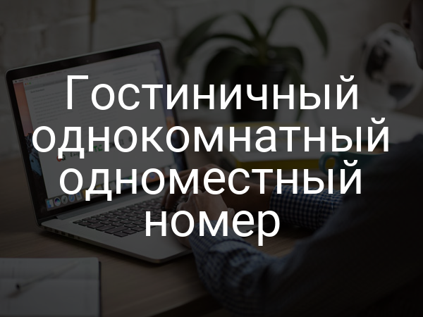 Гостиничный однокомнатный одноместный номер