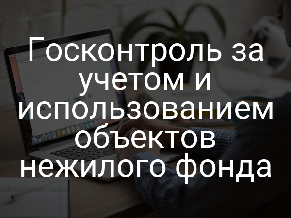 Госконтроль за учетом и использованием объектов нежилого фонда