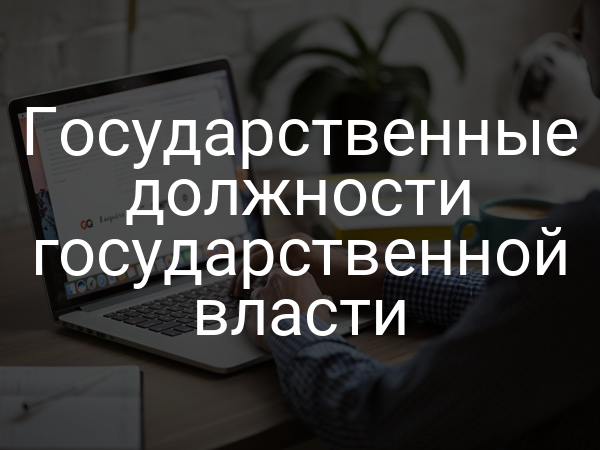 Государственные должности государственной власти