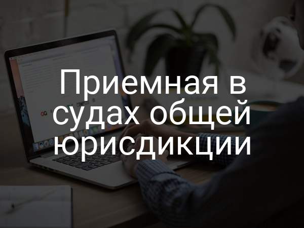 Приемная в судах общей юрисдикции