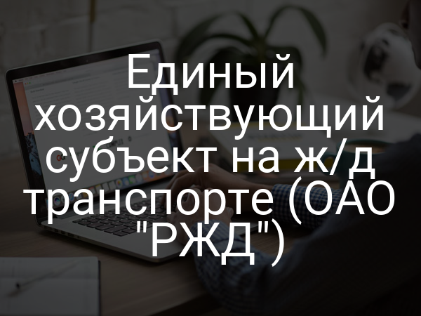 Единый хозяйствующий субъект на ж/д транспорте (ОАО "РЖД")