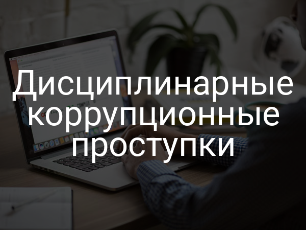 Дисциплинарные коррупционные проступки