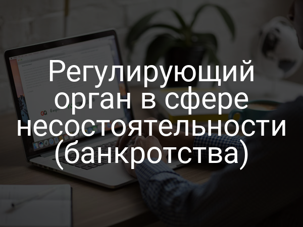 Регулирующий орган в сфере несостоятельности (банкротства)