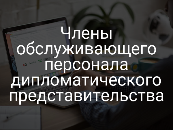 Члены обслуживающего персонала дипломатического представительства