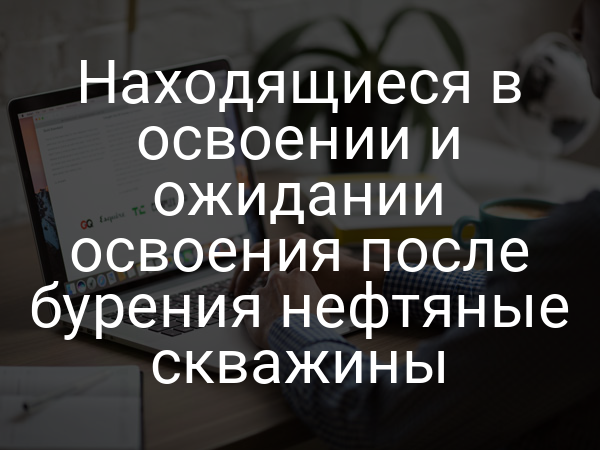 Находящиеся в освоении и ожидании освоения после бурения нефтяные скважины