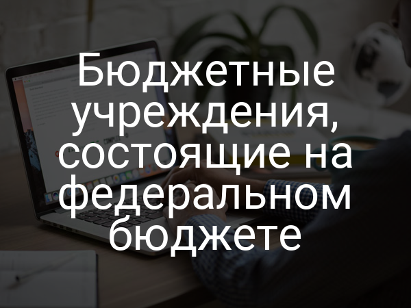 Бюджетные учреждения, состоящие на федеральном бюджете