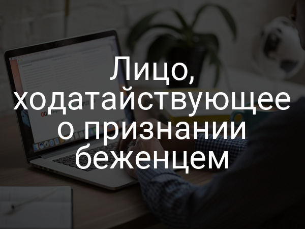 Лицо, ходатайствующее о признании беженцем