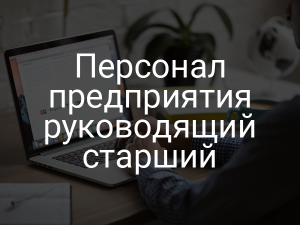 Персонал предприятия руководящий старший