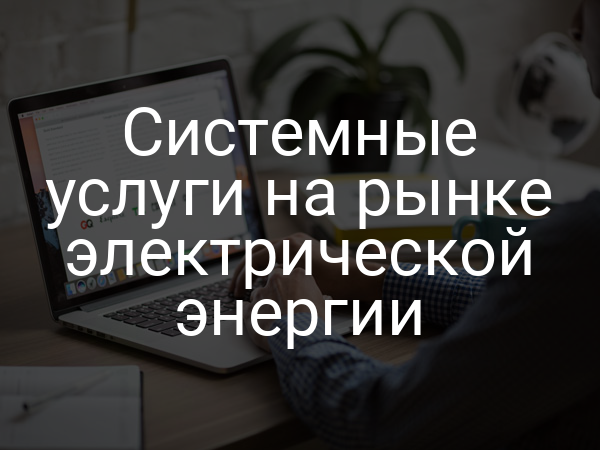 Системные услуги на рынке электрической энергии