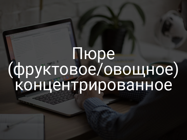 Пюре (фруктовое/овощное) концентрированное