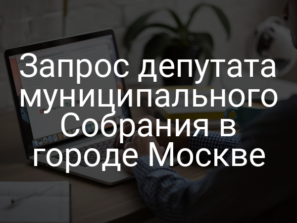 Запрос депутата муниципального Собрания в городе Москве