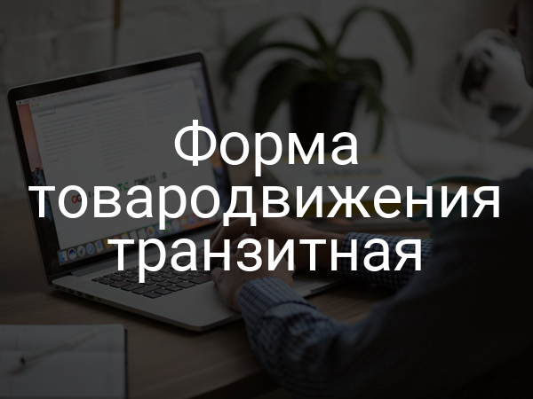 Форма товародвижения транзитная