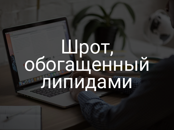 Шрот, обогащенный липидами