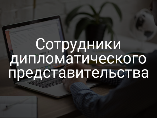 Сотрудники дипломатического представительства