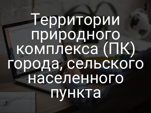 Территории природного комплекса (ПК) города, сельского населенного пункта