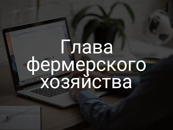 Глава фермерского хозяйства