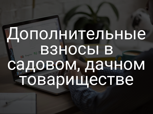 Дополнительные взносы в садовом, дачном товариществе